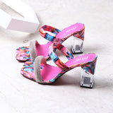 2021 High-Heeled Women Shoes New Open Toe Suit Sexy Rhinestones Europe and America Plus Size Fashion Sandals and Slippers
