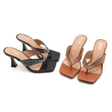 Fashion  Ladies Slippers Summer Women's Flip-Flops Shoes for Women 2021 Casual Open Toe Clear Women High Thin Heel Sandals