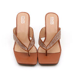 Fashion  Ladies Slippers Summer Women's Flip-Flops Shoes for Women 2021 Casual Open Toe Clear Women High Thin Heel Sandals