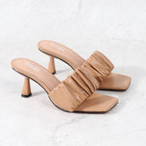 Hot Selling Women Shoes European American Style Summer One-Word All-Match Sandals for Women High Heel Open-Toe Fashion Slippers