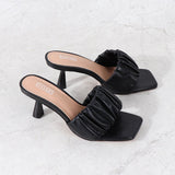 Hot Selling Women Shoes European American Style Summer One-Word All-Match Sandals for Women High Heel Open-Toe Fashion Slippers