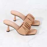 Hot Selling Women Shoes European American Style Summer One-Word All-Match Sandals for Women High Heel Open-Toe Fashion Slippers