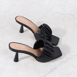 Hot Selling Women Shoes European American Style Summer One-Word All-Match Sandals for Women High Heel Open-Toe Fashion Slippers