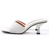 Shoe Women 2021 European and USA Thin Medium Heel Summer Fashion Open Toe Slippers Comfortable Large Size Outside Wear Sandals