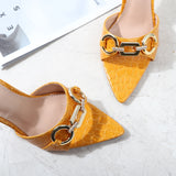 Stiletto Women Shoes High Thin Heel 2021 Summer Western Sexy Pointed Sandals Open Toes Wear Out Party Elegant Fashion Slippers