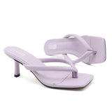 Womem Flip-Flops Plastic Shoelaces Sandals High Thin Heels Open-Toed 2021 Summer Fashion Sexy Shoes