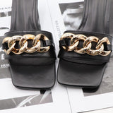 Women Sandals 2021 Summer New Women Stiletto Fine Heel Slipper Female One Word Belt Fashion 7cm High-Heel Shoes Free Shipping