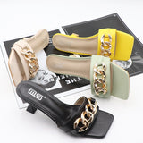 Women Sandals 2021 Summer New Women Stiletto Fine Heel Slipper Female One Word Belt Fashion 7cm High-Heel Shoes Free Shipping