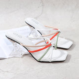 Women Shoes 2021 New Fashion Elegant Banquet High-heel Sandals Large Size Hollow Open-toed Crystal Wear Women's Slippers