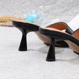 Women Shoes 2021 New Summer Fashion Sexy Lady Slippers A Word of All-Match Simple 7CM High-Heeled Female Sandals