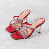 Women Shoes Sandals Slippers Fashion Party Thin-Belt High-Heel Sexy Hollow 2021 Summer New Style Open Toe Modern Shoes