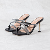 Women Shoes Sandals Slippers Fashion Party Thin-Belt High-Heel Sexy Hollow 2021 Summer New Style Open Toe Modern Shoes