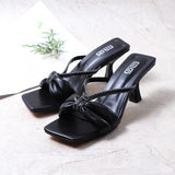 Women Shoes Summer 2021 Cross-Border New Style Stiletto Thin Heels Open Toe Large Comfortable Fairy Fashion Sandals