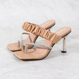 Women Shoes2021 Summer New Style Fashion Flip-Flop Comfortable Versatile Water Diamond Wear Elastic Thin Belt Sexy Women Sandals