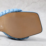 Women's Fashion Sandals 2021 Summer New Hand-Woven Crystal High-Heel Slippers Comfortable and Versatile Casual  7.5CM