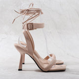 Women's Shoes 2021 Summer Europe and The US Thin High Heel Ankle Strap Fashion Sandals Comfortable Thin Belt Sexy Heel Nightclub