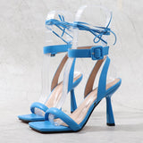 Women's Shoes 2021 Summer Europe and The US Thin High Heel Ankle Strap Fashion Sandals Comfortable Thin Belt Sexy Heel Nightclub