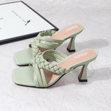 Women's Shoes New Summer 2021 Fashion All-Around Thin High Heels Sandals for Women Fashion Comfortable Wear Large Size Slipper