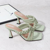 Women's Shoes New Summer 2021 Fashion All-Around Thin High Heels Sandals for Women Fashion Comfortable Wear Large Size Slipper