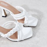 Women's Shoes New Summer 2021 Fashion All-Around Thin High Heels Sandals for Women Fashion Comfortable Wear Large Size Slipper