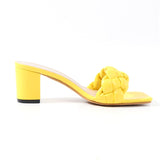 Women's Shoes Sandals Slippers Braided Square Thick-Heels Open-Toe Comfortable 7CM All-Match Summer Outer-Wear-Resistant