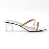 Women's Slippers Artificial Diamond Square Thick Heel Fashion Women's Sandals Flip-Flops Women's Flat Home Slippers Casual Beach