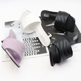 Women's Slippers Fashion Weaving Ladies High Heel  Outdoor Casual Slippers PU Leather Female Beach Shoe Women Summer Flip Flops